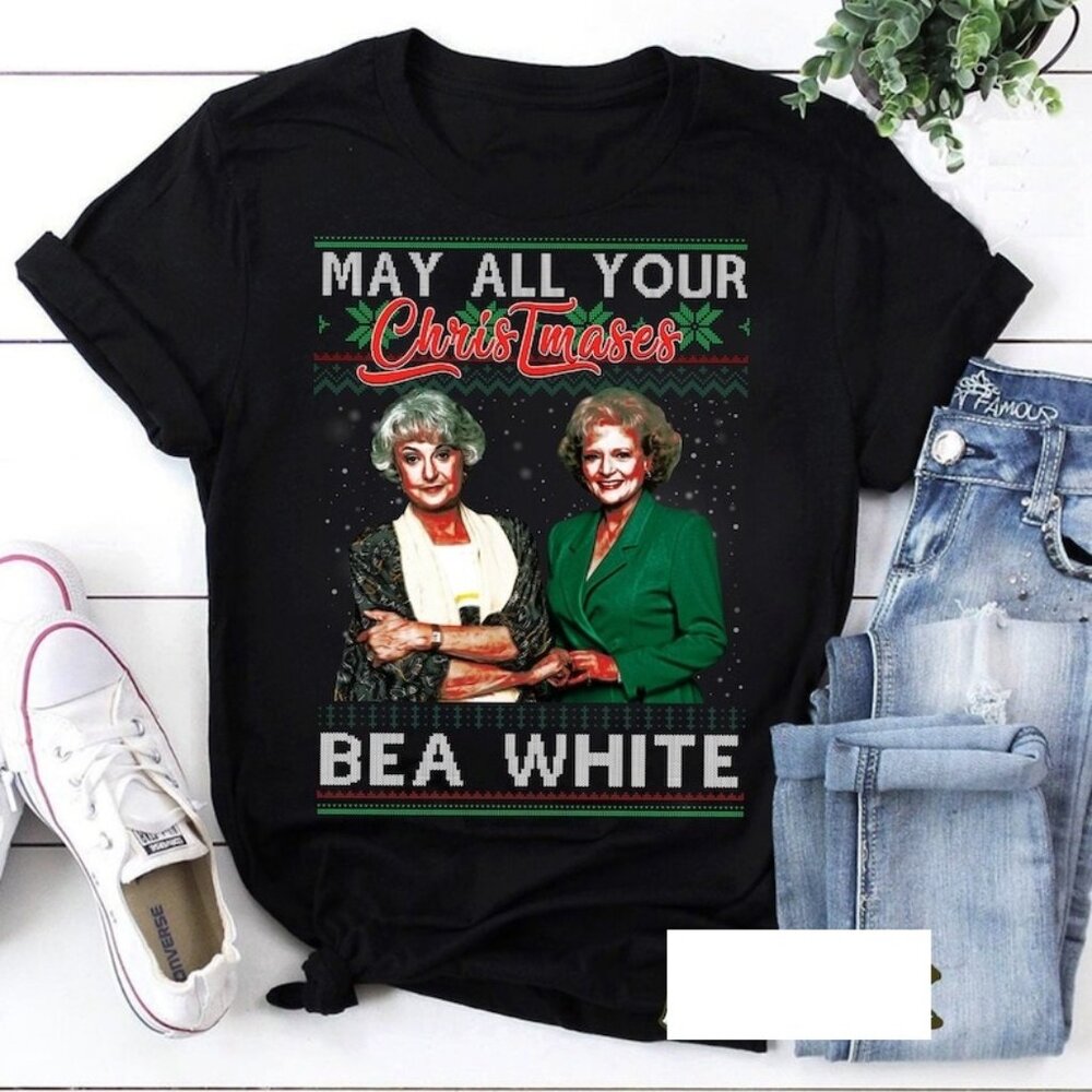 May All Your Christmases Bea White Golden Girls T-Shirt